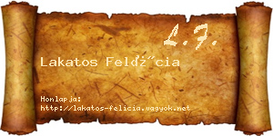 Lakatos Felícia névjegykártya