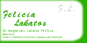 felicia lakatos business card